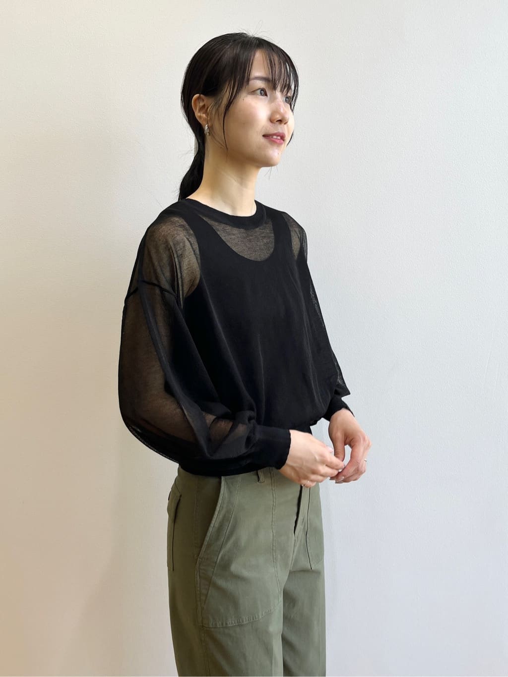 sachikoさんの「OPAQUE.CLIP｜リブタンクトップ【洗濯機洗い可】」を使ったコーディネート