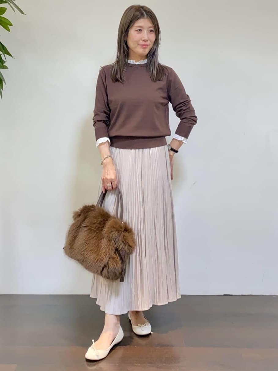 tomoさんの「UNTITLED｜【定番人気！】2Wayドロストフェイクファートート」を使ったコーディネート