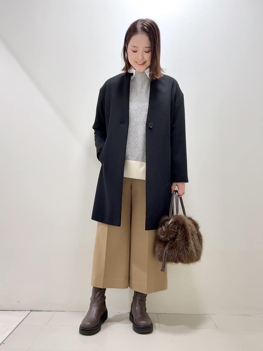 YUIさんの「UNTITLED｜【重ね着もおすすめ/洗える】ウールカシミヤ クルーネックニット」を使ったコーディネート