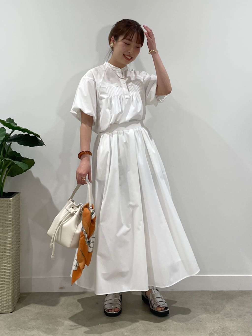 ねねさんの「INDIVI｜ラウンドショートネックレス」を使ったコーディネート