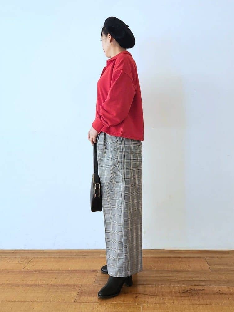 くまさんの「SHOO･LA･RUE｜【なめらかタッチ/洗濯機可】スキッパーポロスウェット」を使ったコーディネート
