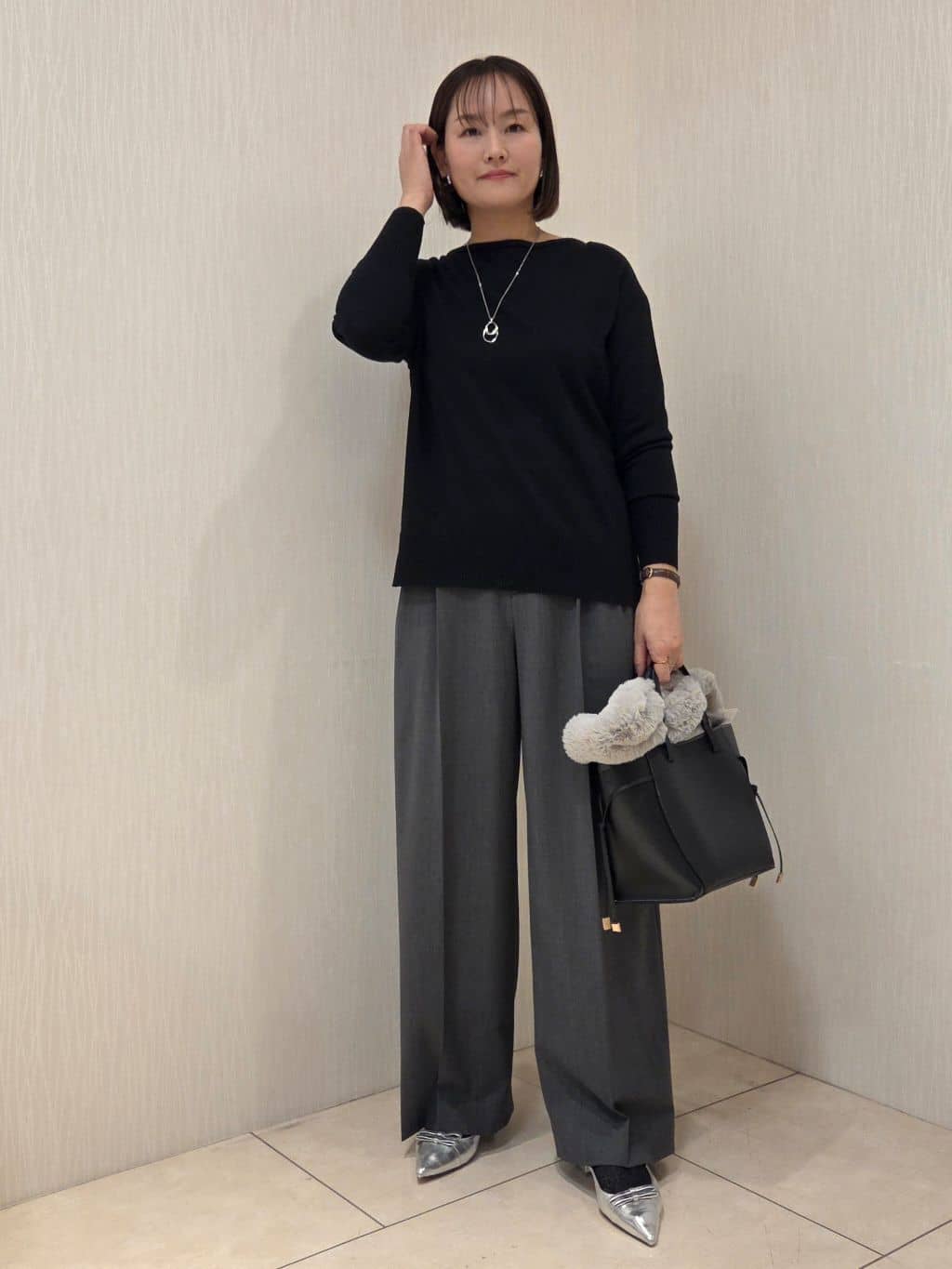 naokoさんの「UNTITLED｜【8色展開/体型カバー】魅せるタイムレスニット」を使ったコーディネート