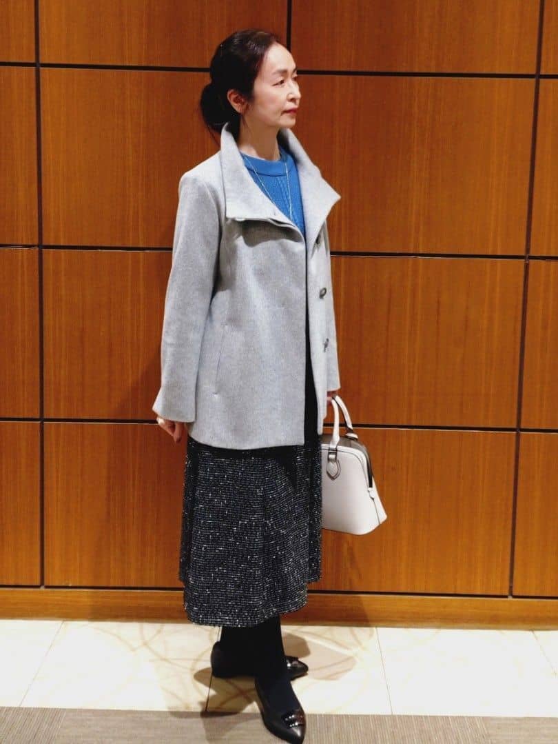 Kさんの「Reflect｜【ほんのりラメ感◎】ケーブル柄ニット」を使ったコーディネート
