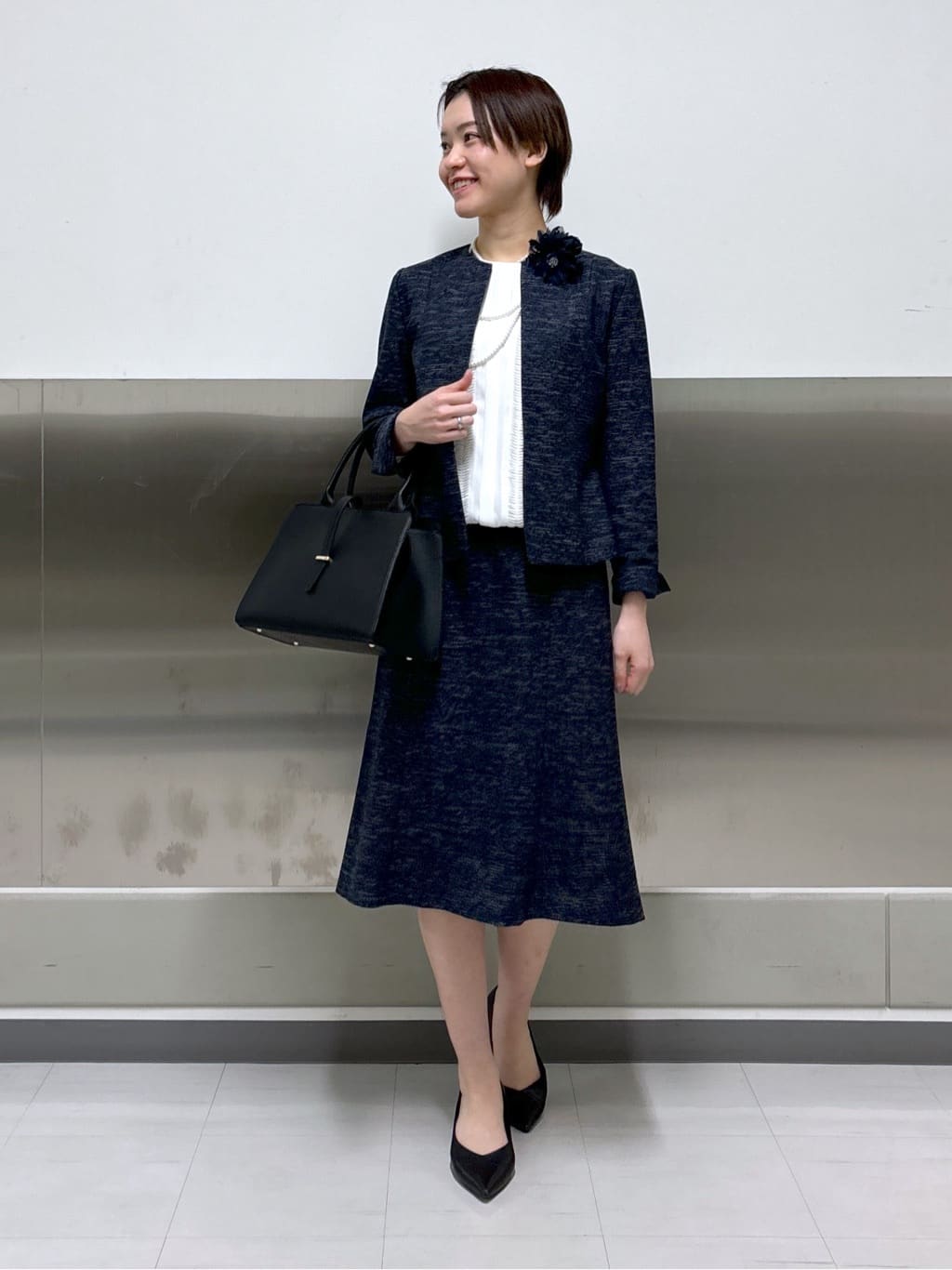 kanaeさんの「INDIVI｜【マルチWAY】3点セットパール調ネックレス」を使ったコーディネート