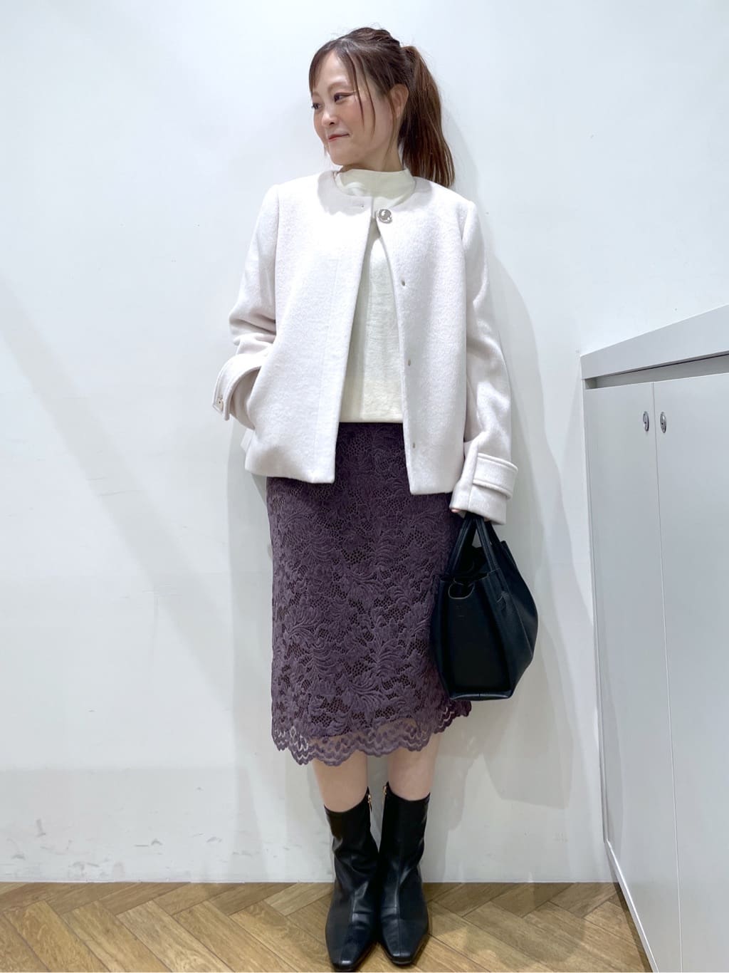 Junさんの「index｜ノーカラーショートコート」を使ったコーディネート