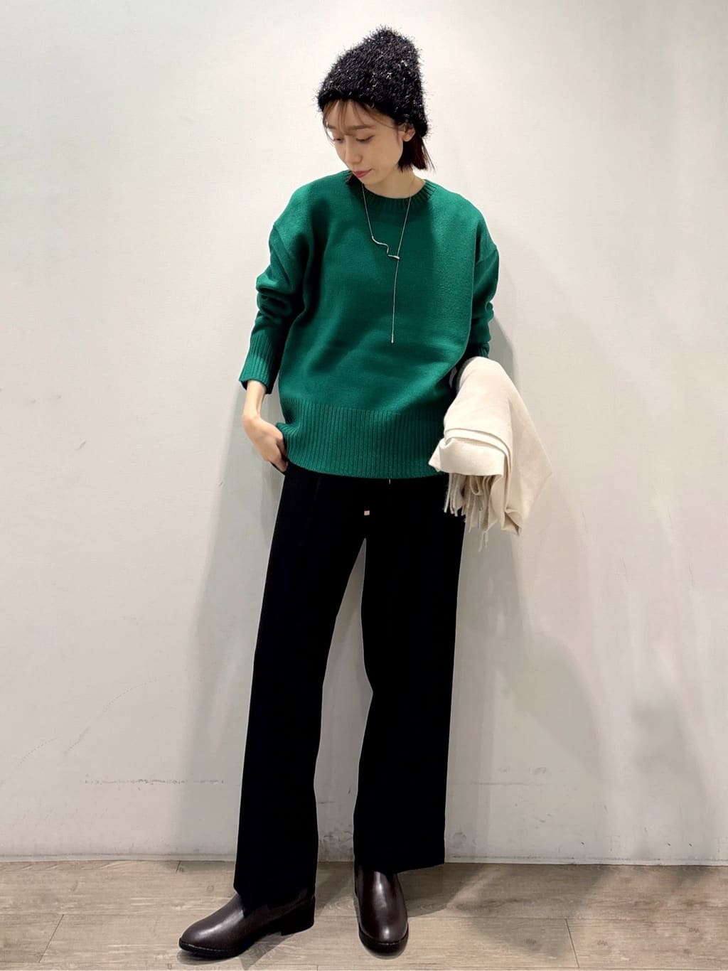 ぶまりんさんの「OPAQUE.CLIP｜ウォームタッチ イージーワイドパンツ【洗濯機洗OK／ストレッチ】≪SS～LL≫」を使ったコーディネート