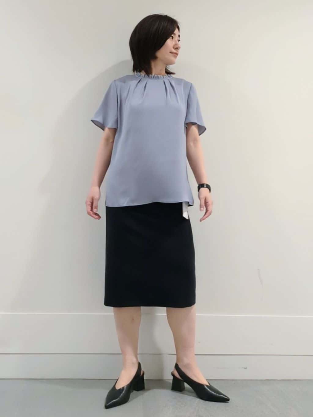 ミズタさんの「UNTITLED｜【洗える通勤スーツ】レジェールギャバ ストレッチタイトスカート」を使ったコーディネート