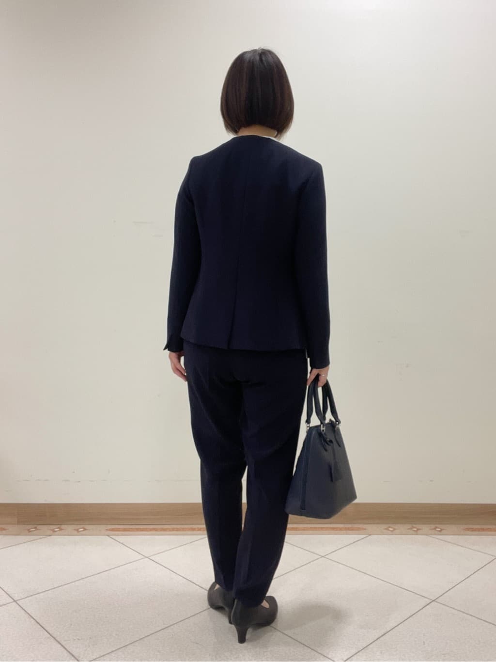 hanaさんの「Reflect｜◆【フォーマル/洗える/セットアップ可】ノーカラージャケット」を使ったコーディネート