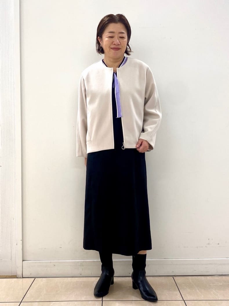 ksmさんの「Reflect｜【すっきりシルエット】スエードライクジャンパースカ―ト」を使ったコーディネート