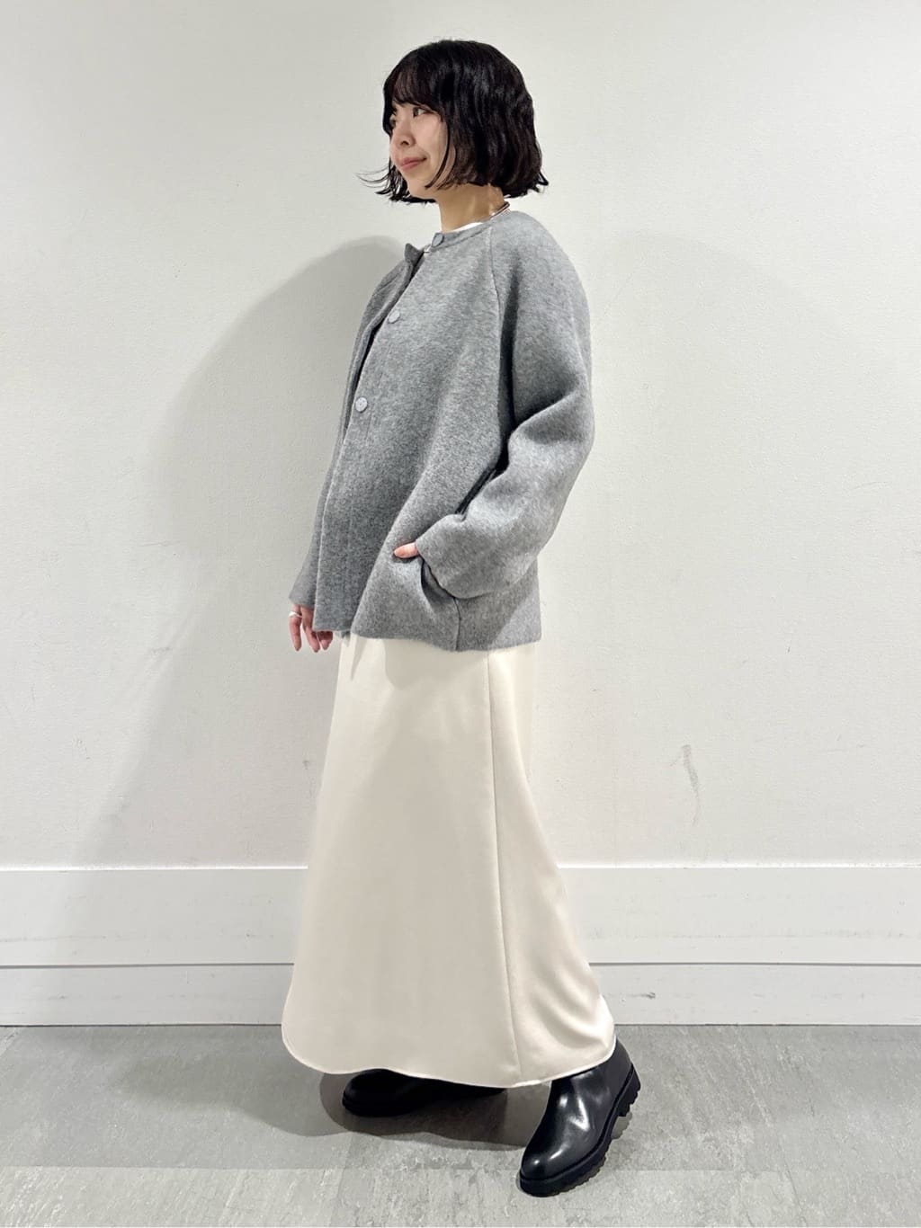 モエカさんの「UNTITLED｜【軽アウター/ミドル丈】ウールニットコーディガン」を使ったコーディネート