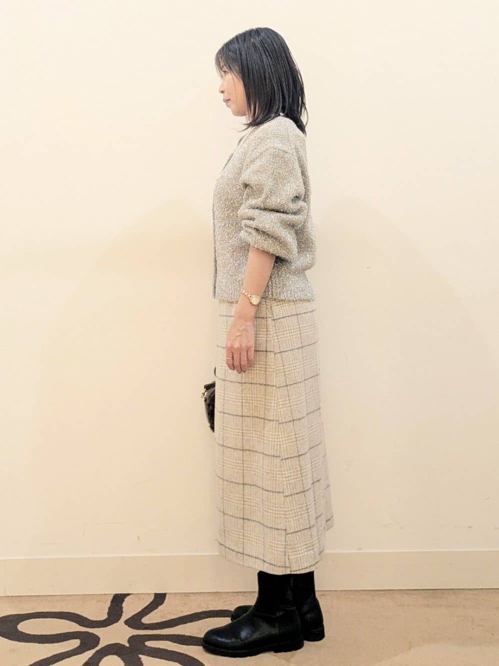 laverさんの「UNTITLED｜【ラメ風/着映え】ファンシーヤーン カーディガン」を使ったコーディネート