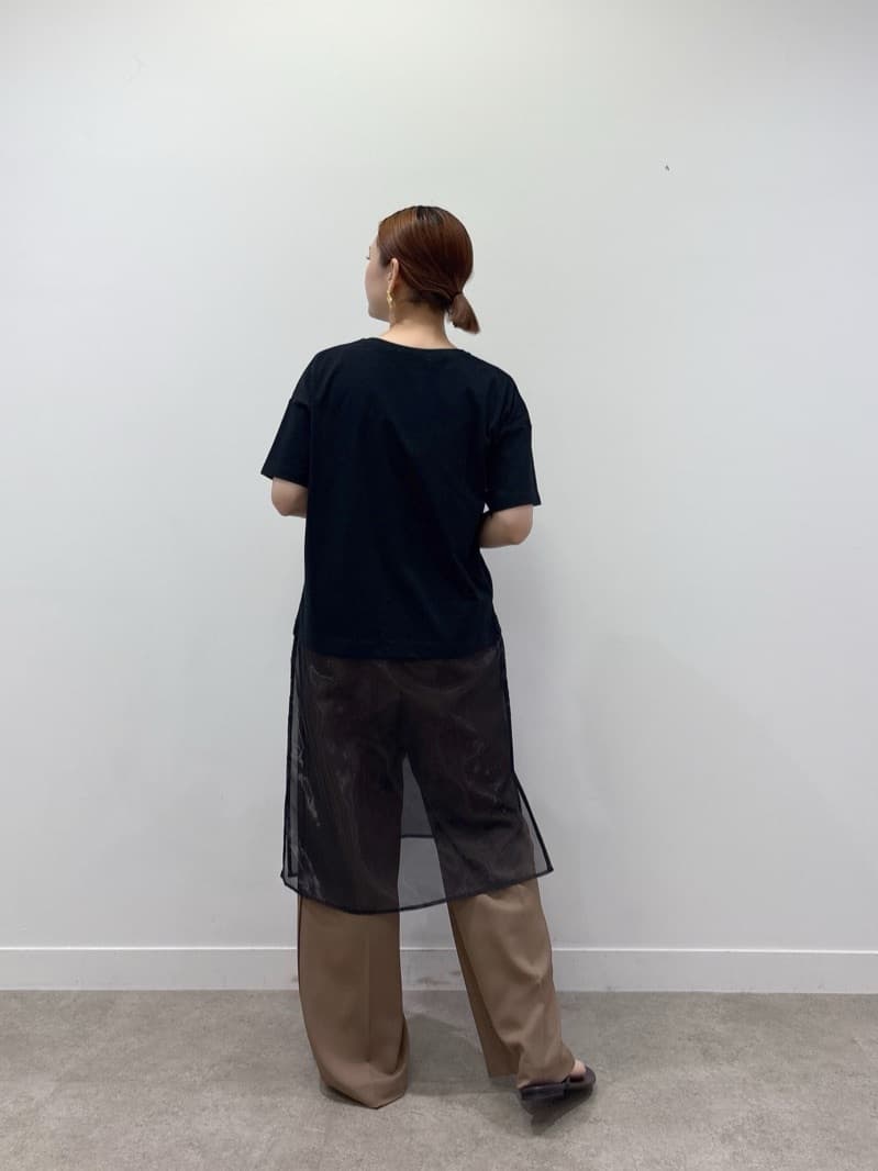 ayanoさんの「INDIVI｜シアードッキングTシャツ」を使ったコーディネート