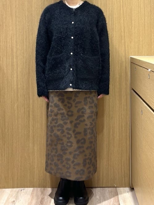 chiakiさんの「OPAQUE.CLIP｜シャギーミドルカーディガン【洗濯機OK】《6col》」を使ったコーディネート