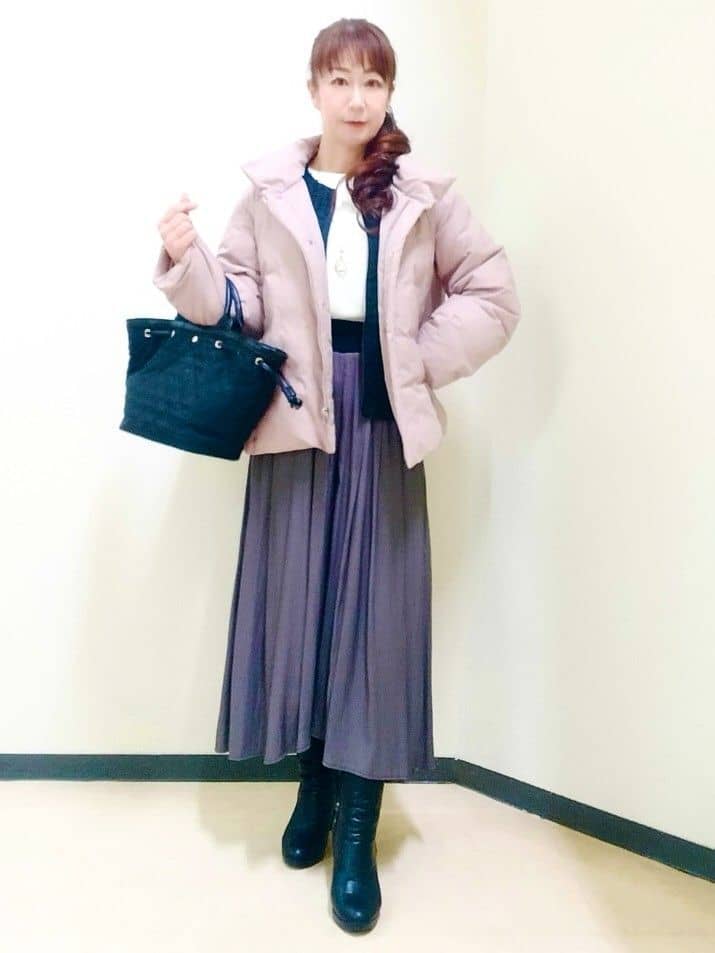 花さんの「Reflect｜【すっきりシルエット】ショート丈ダウンコート」を使ったコーディネート