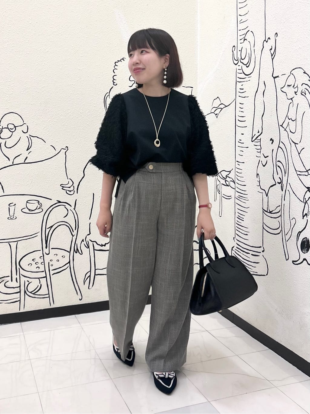 Mitsukiさんの「UNTITLED｜【丸首/Tシャツ風/短丈】シャギースリーブ ポンチカットソー」を使ったコーディネート