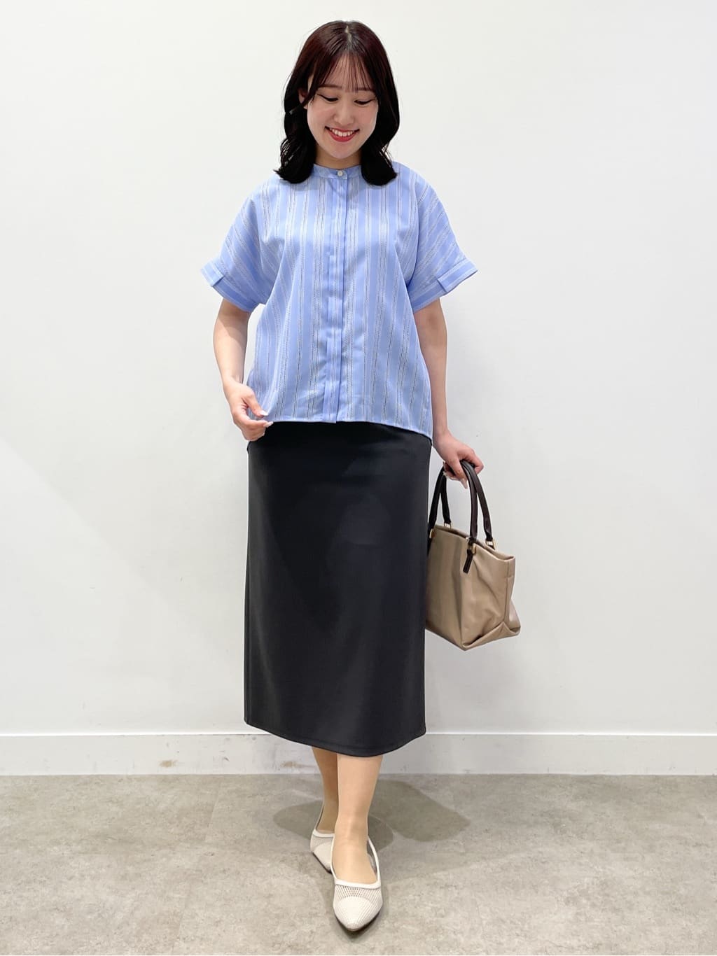 yukariさんの「Reflect｜【洗える】ドビーストライプブラウス」を使ったコーディネート