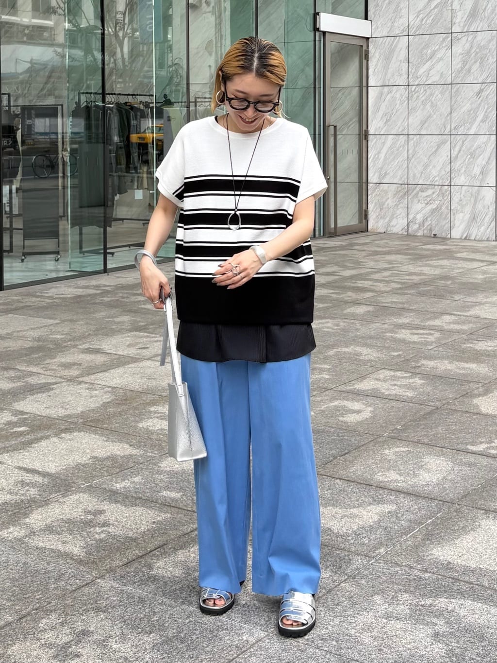 kotakiさんの「INDIVI｜【洗える／レイヤードにも活躍】ペプラムインナートップス」を使ったコーディネート