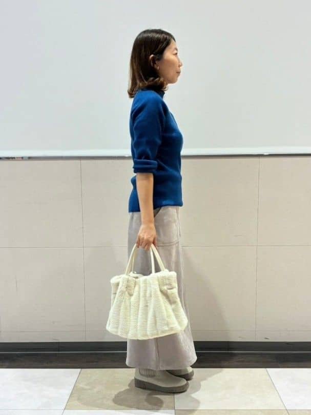 ジュンさんの「SHOO･LA･RUE｜【高レビュー/2WAY】きれい見えで上品な ストライプファートートバッグ」を使ったコーディネート
