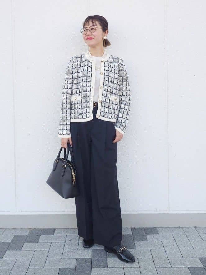 MUTSUKOさんの「UNTITLED｜【TORRAZZO DONNA】ツイードコットンカーディガン」を使ったコーディネート