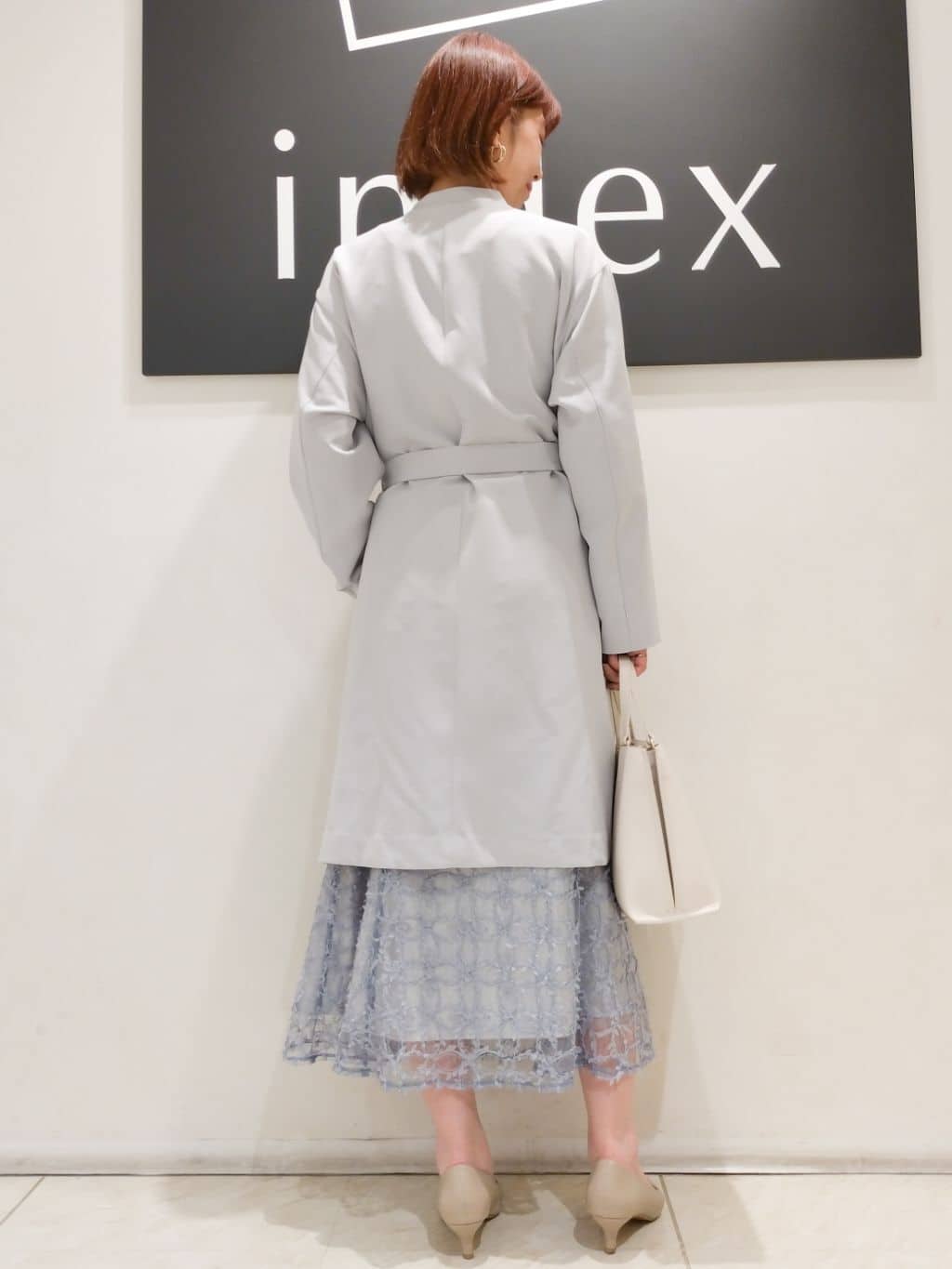 n.さんの「index｜◆ストレッチノーカラーコート【洗濯機洗い可／イージーアイロン】」を使ったコーディネート