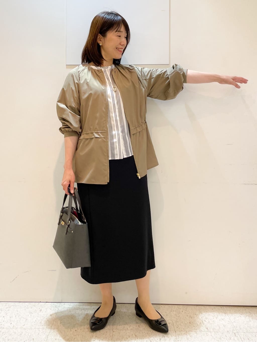 めいさんの「Reflect｜【パンツにもスカートにも合わせやすい◎】ライティブルゾン」を使ったコーディネート
