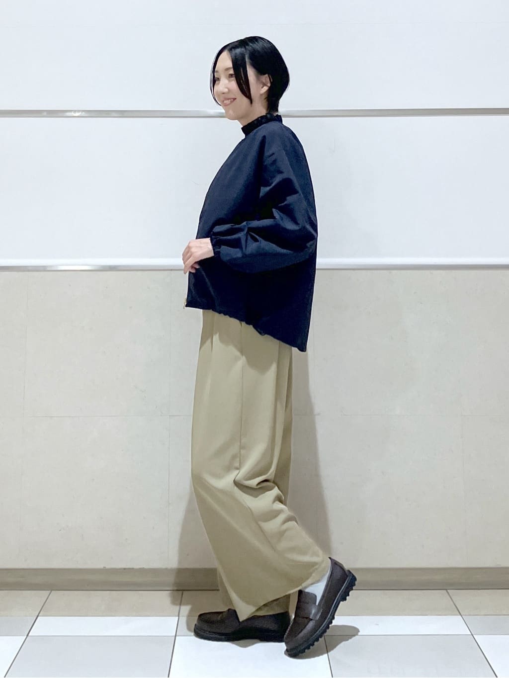 eriko さんの「Dessin｜【洗える】オーガンジーフリルニット」を使ったコーディネート