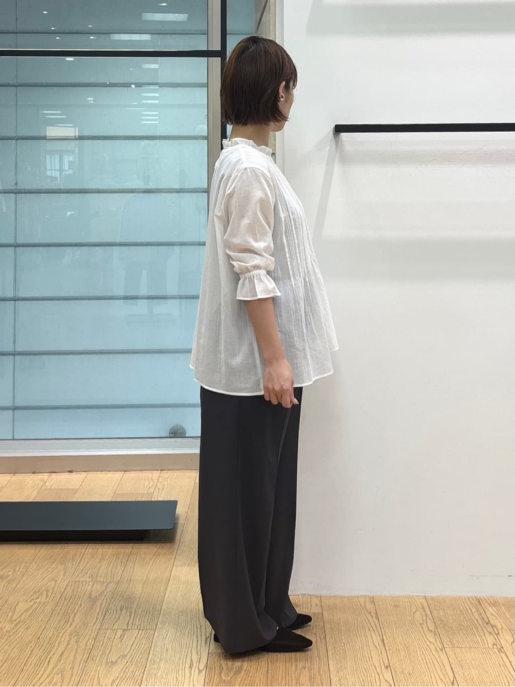 asamiさんの「INDIVI｜【洗える/コットン】ピンタックシアーブラウス」を使ったコーディネート