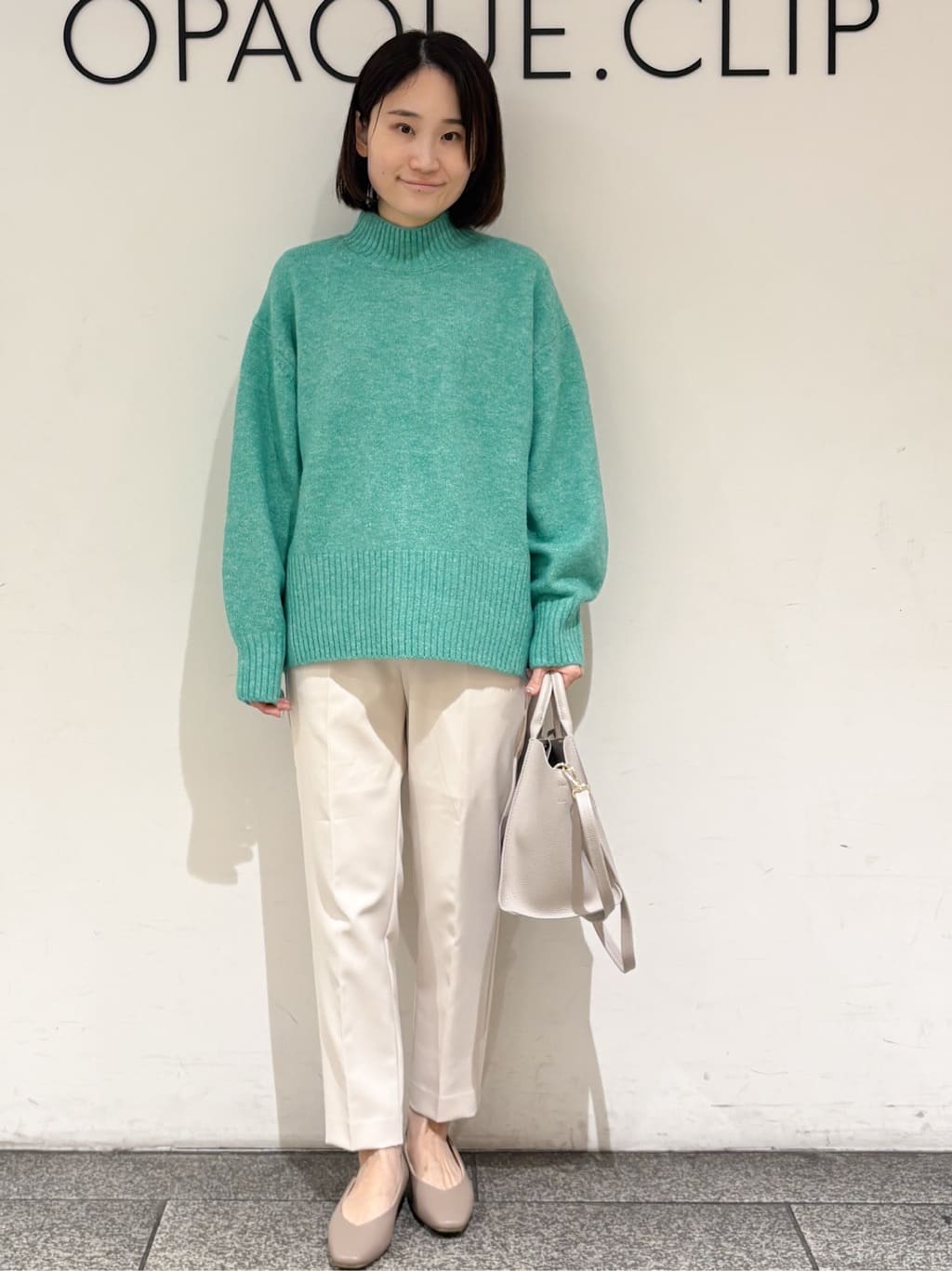 riさんの「OPAQUE.CLIP｜ふわふわハイネックニット【洗濯機OK】」を使ったコーディネート