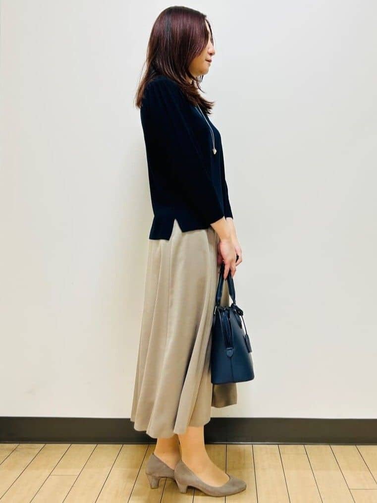 miiiさんの「Reflect｜【選べる5色／アンサンブル可】プチハイネックリブニット」を使ったコーディネート