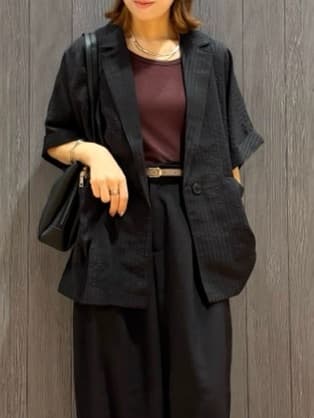 meiさんの「SHOO･LA･RUE｜【洗える/ひんやり／前後2WAY】テレコタンクトップ」を使ったコーディネート