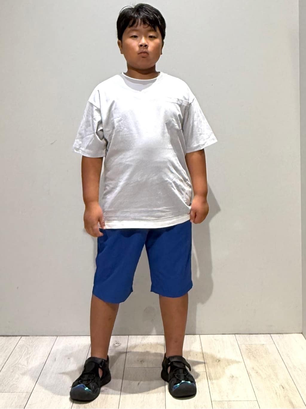 kuboさんの「THE SHOP TK｜【110－160】レイヤード風半袖Tシャツ/洗濯機OK」を使ったコーディネート