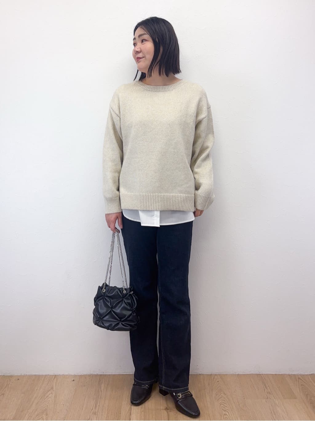 Takeさんの「OPAQUE.CLIP｜リラクシークルーネックニット【洗濯機OK】」を使ったコーディネート