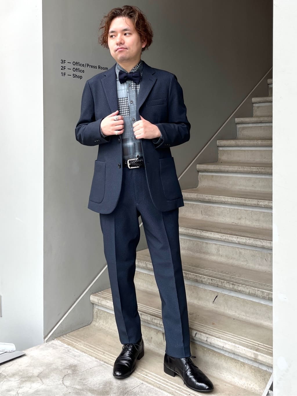 ヨーダさんの「TAKEO KIKUCHI｜フレスコ織り蝶タイ」を使ったコーディネート