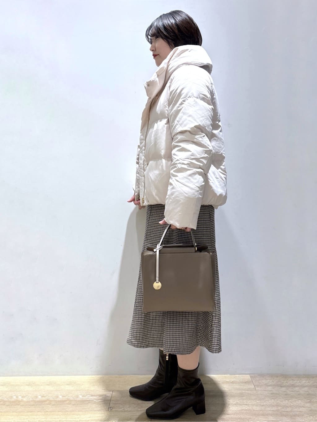 mizukiさんの「index｜KAWADAダウンショートコート【撥水／洗濯機OK／静電気防止裏地】《XS～LL》」を使ったコーディネート