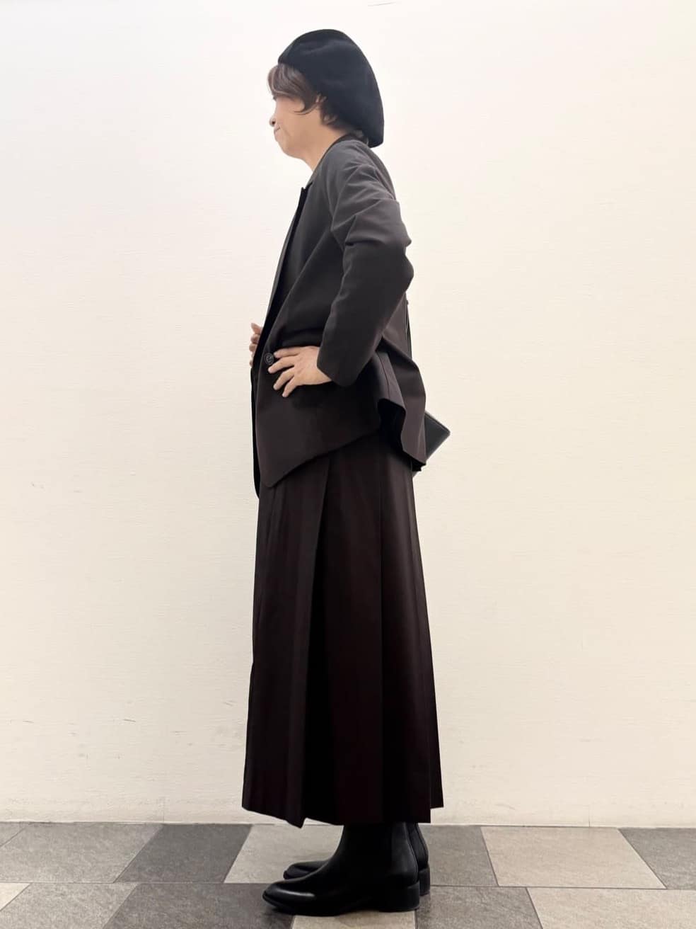 Haruさんの「Dessin｜【洗える】ワイドプリーツスカート」を使ったコーディネート