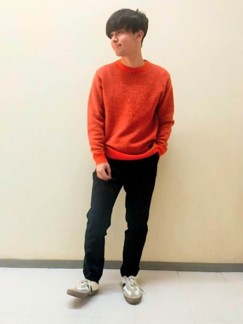 nerさんの「TAKEO KIKUCHI｜メランジ ニットプルオーバー」を使ったコーディネート