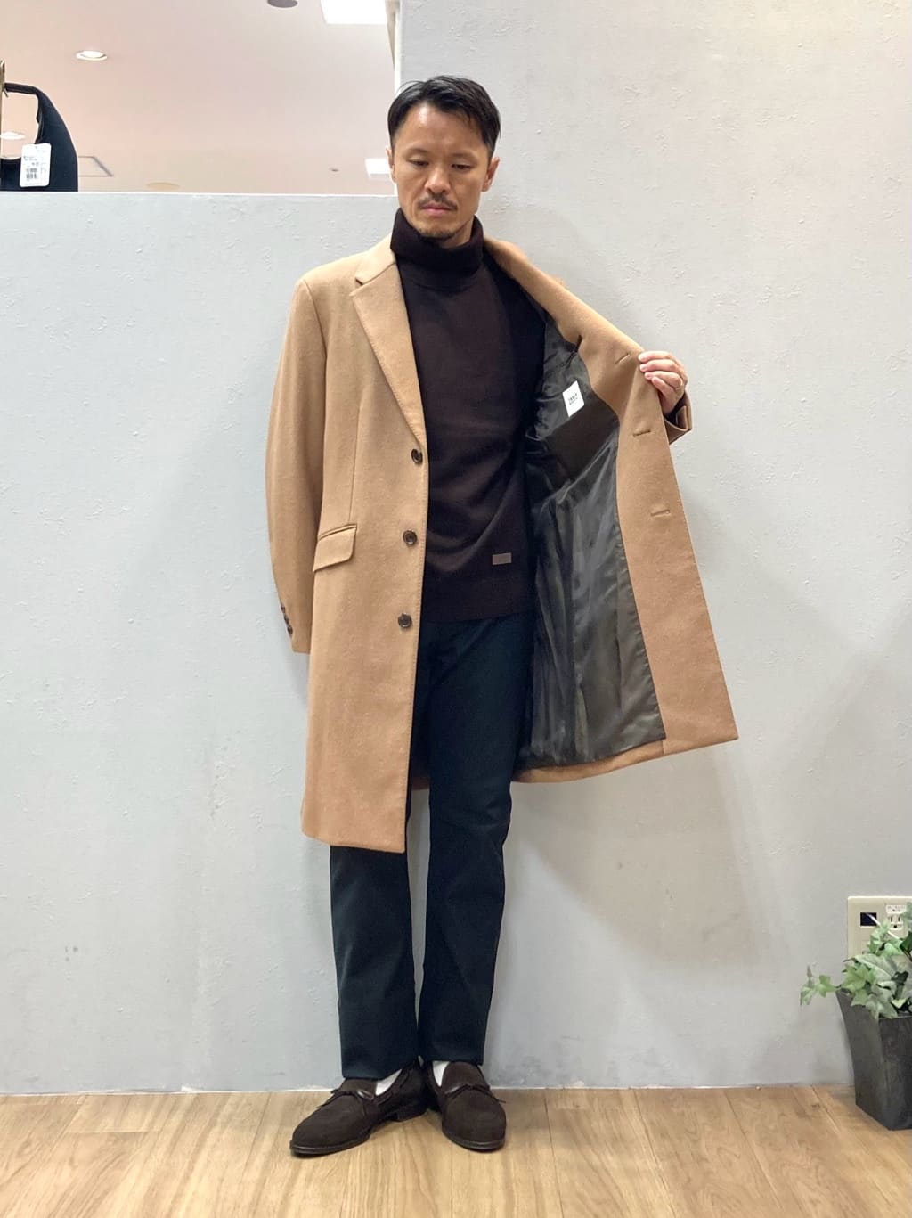 シュンさんの「TAKEO KIKUCHI｜ウールカシミヤブレンド チェスターコート」を使ったコーディネート