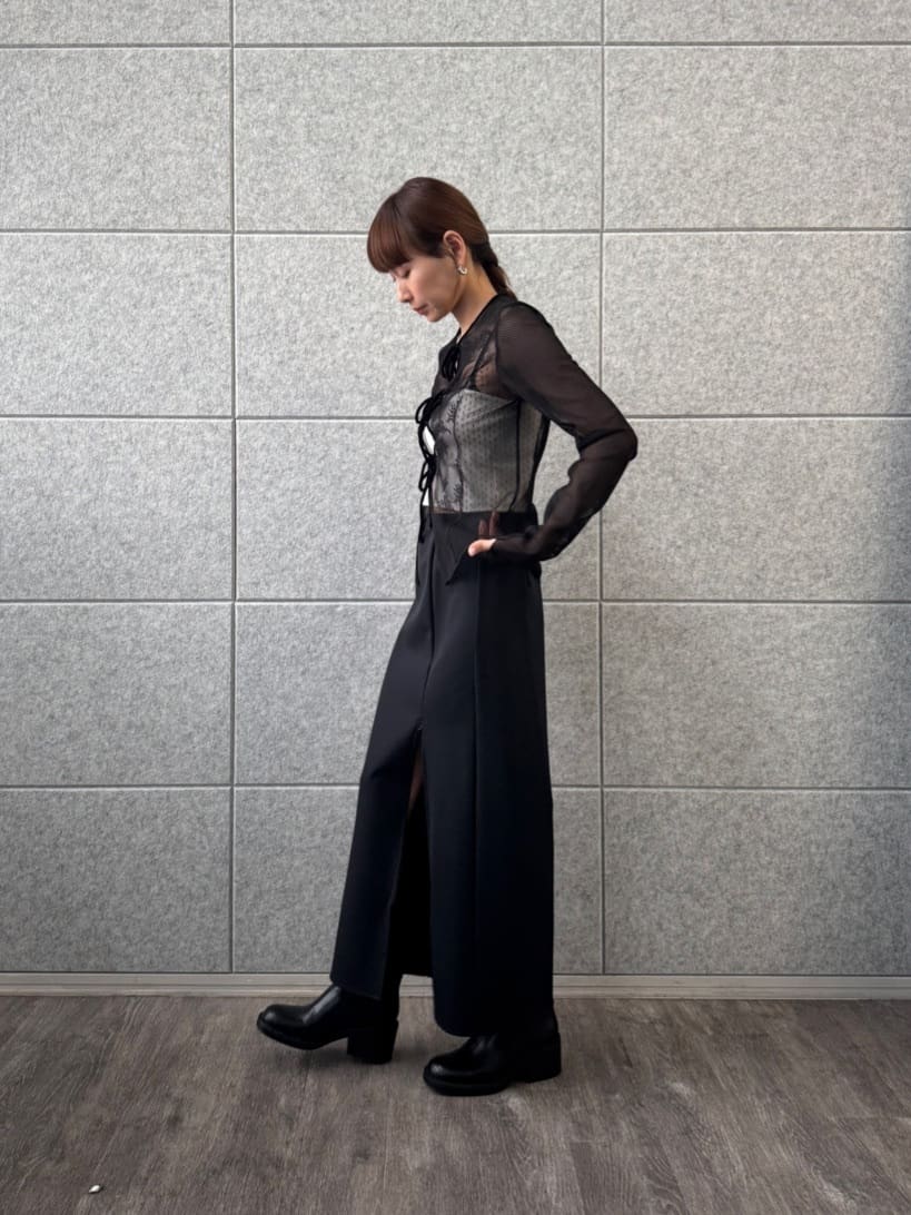 designer yukaさんの「CODE A｜slit jersey skirt」を使ったコーディネート