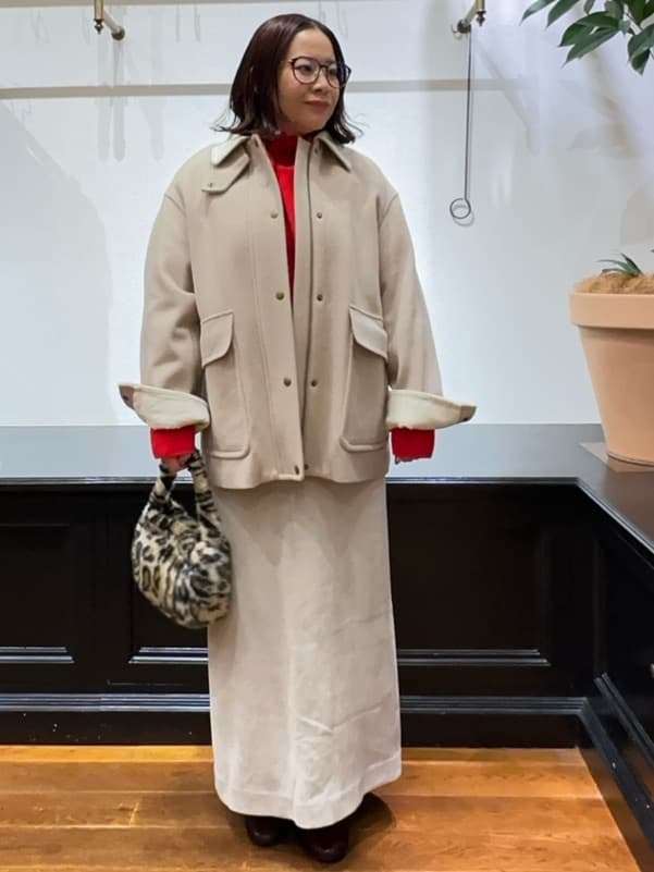Asamiさんの「DRESSTERIOR｜コンパクトフェイクファーバッグ」を使ったコーディネート