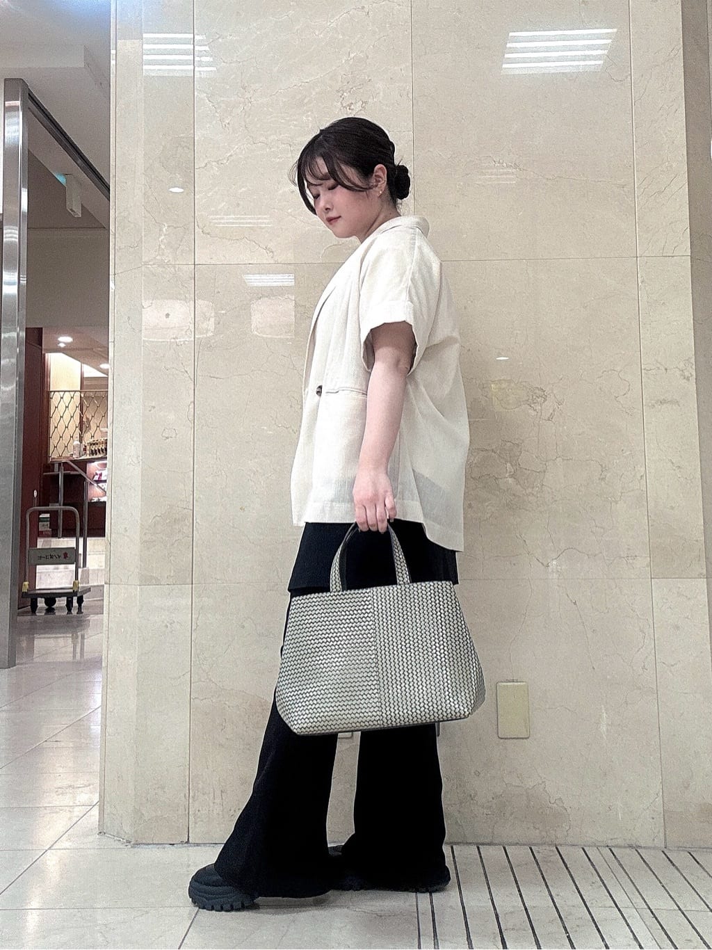 mさんの「HIROKO HAYASHI｜OTTICA（オッティカ）ハンドトートバッグS」を使ったコーディネート