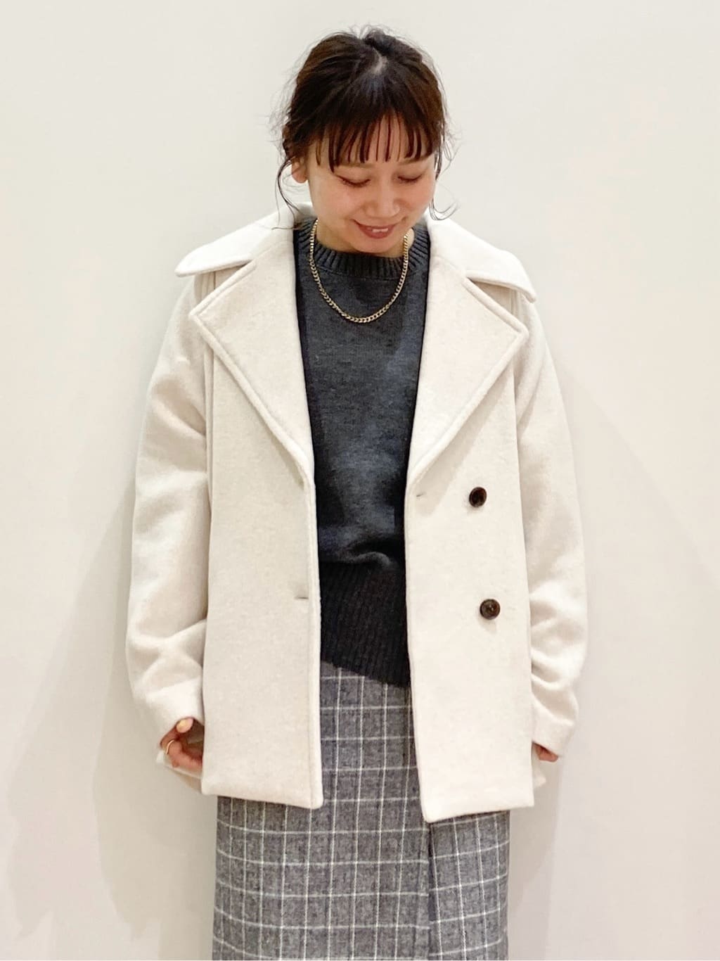 risayanさんの「OPAQUE.CLIP｜カシミヤブレンドウールミドルピーコート」を使ったコーディネート