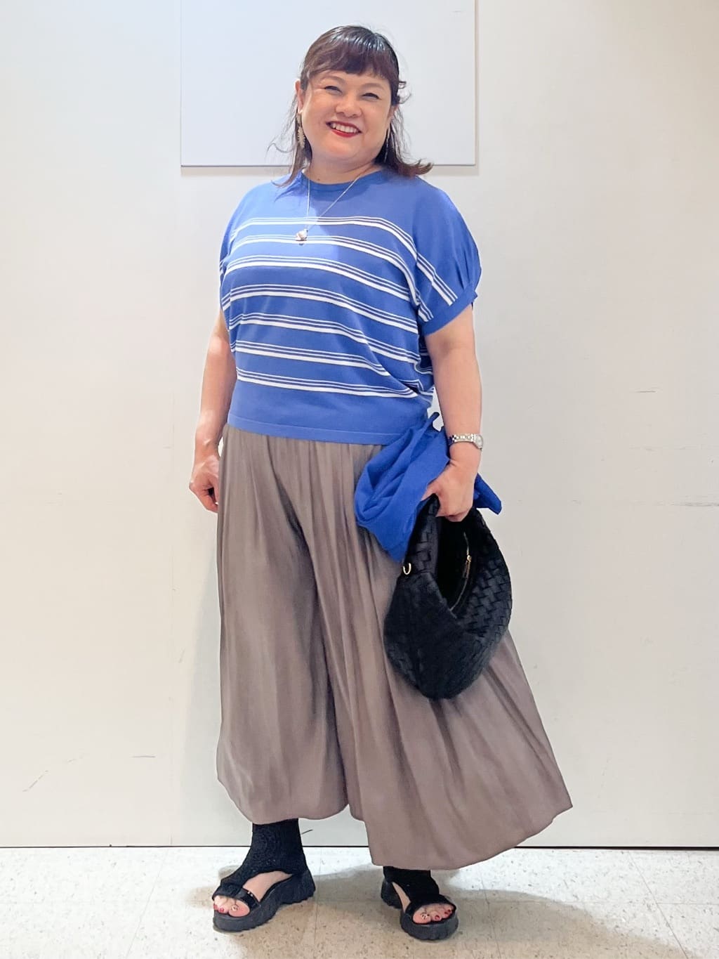kimmyさんの「Reflect｜【ウエストゴム仕様／長く着られる◎】スカーチョパンツ」を使ったコーディネート