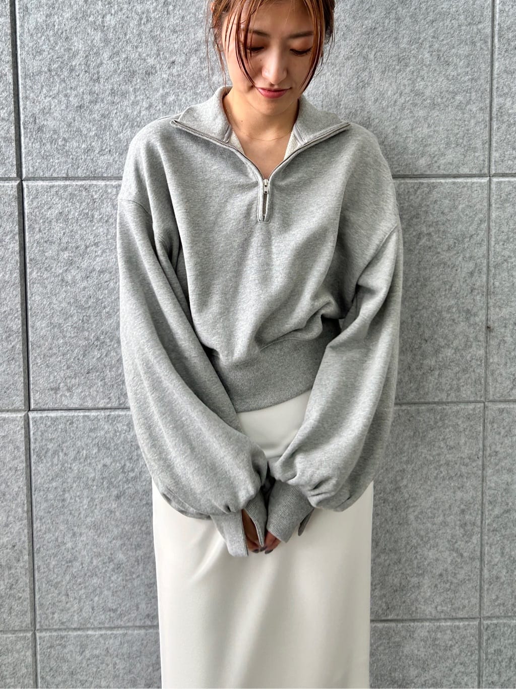 harunaさんの「CODE A｜puff zip sweat」を使ったコーディネート