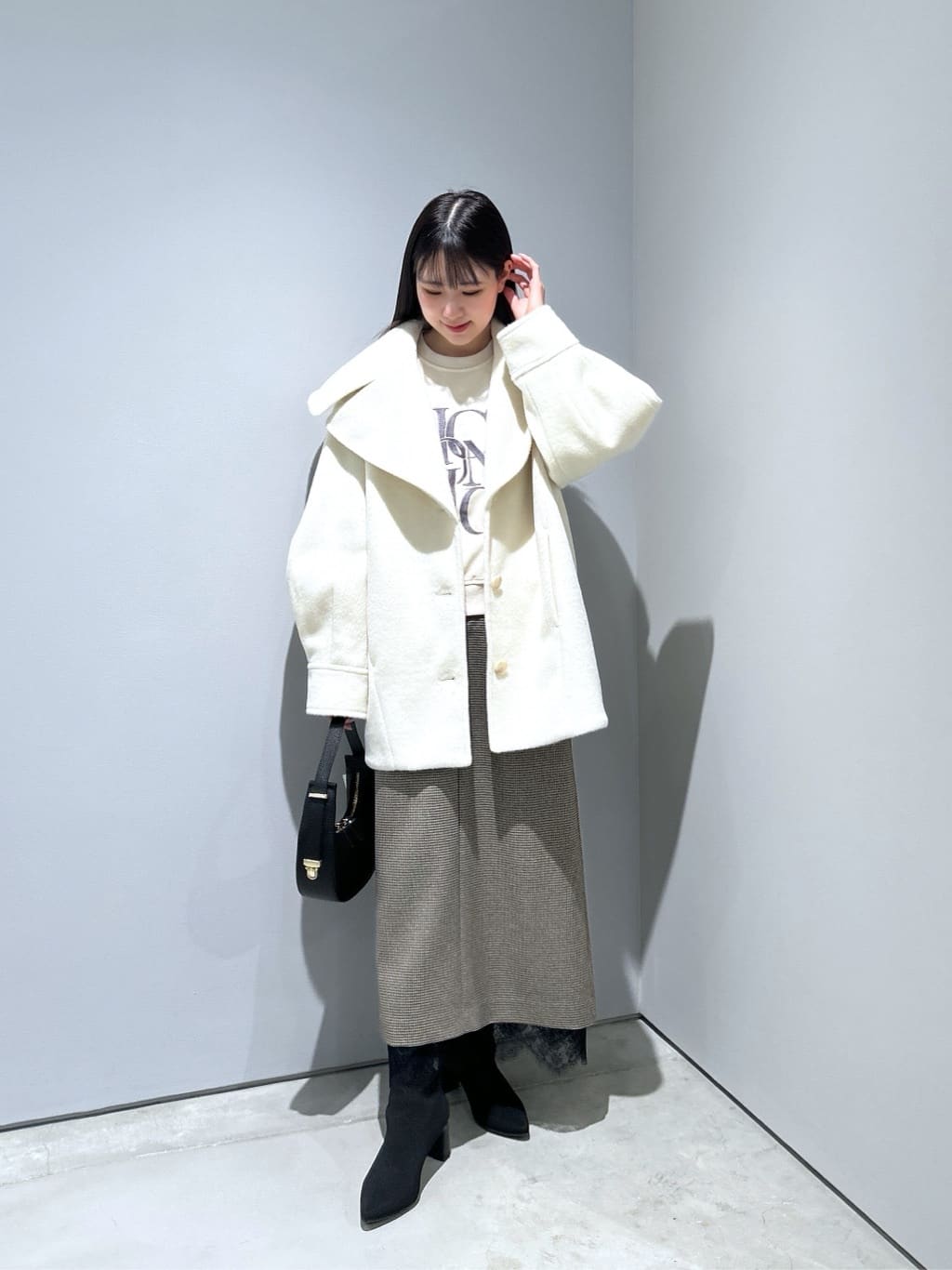 Renoさんの「INDIVI｜【MILLELA FIRENZE】ショルダームーンバッグ」を使ったコーディネート
