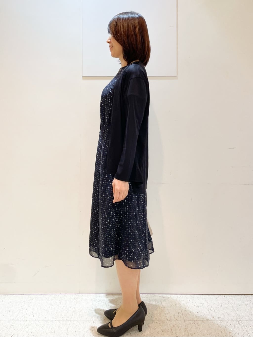 めいさんの「Reflect｜【WEB先行カラーあり／マシンウォッシュ可／ナローベルト付き】オフボディツイードチェックワンピース」を使ったコーディネート