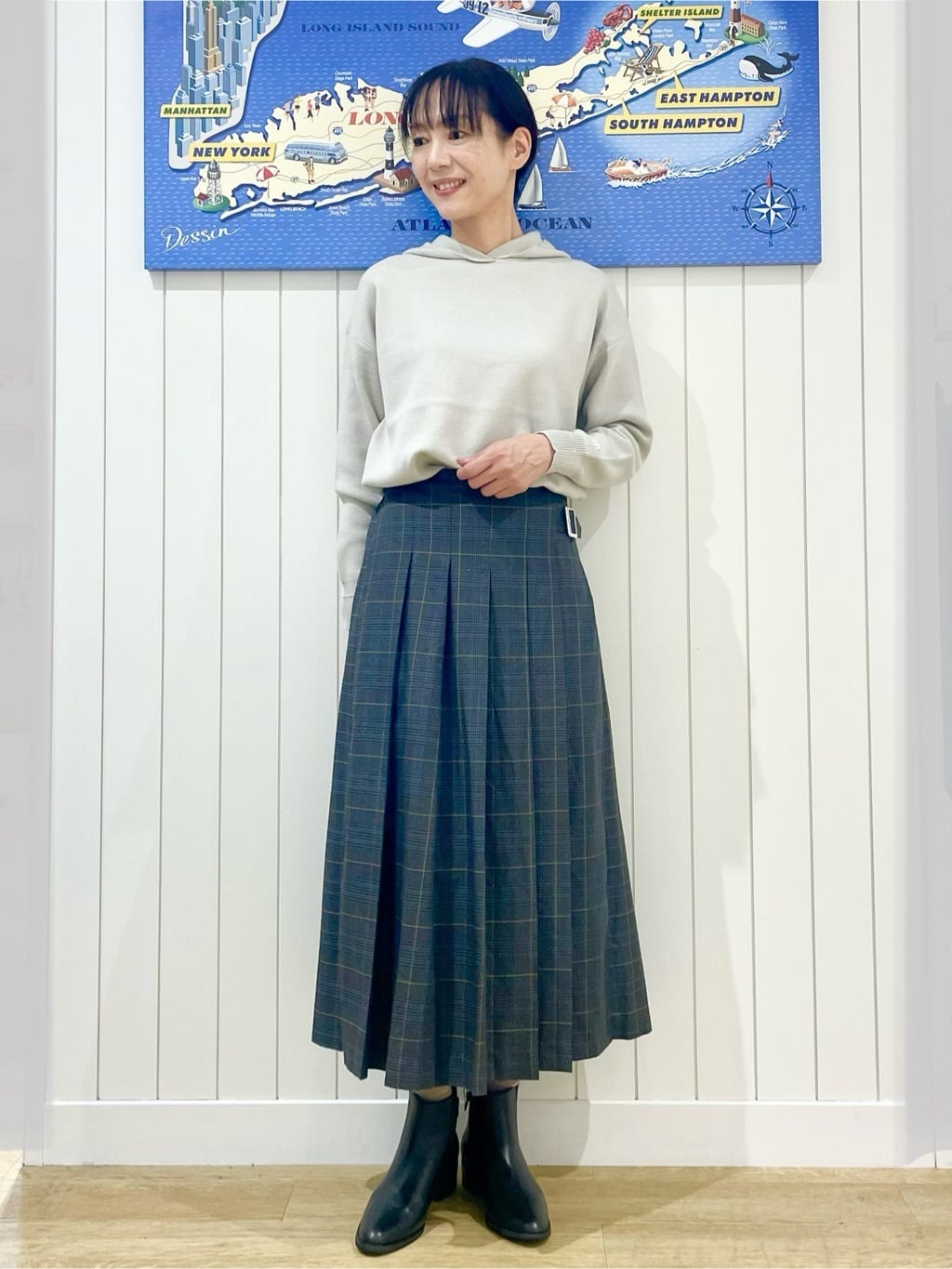 uwatokoさんの「Dessin｜【洗える／体型カバー】ちょうどいいニットパーカ」を使ったコーディネート