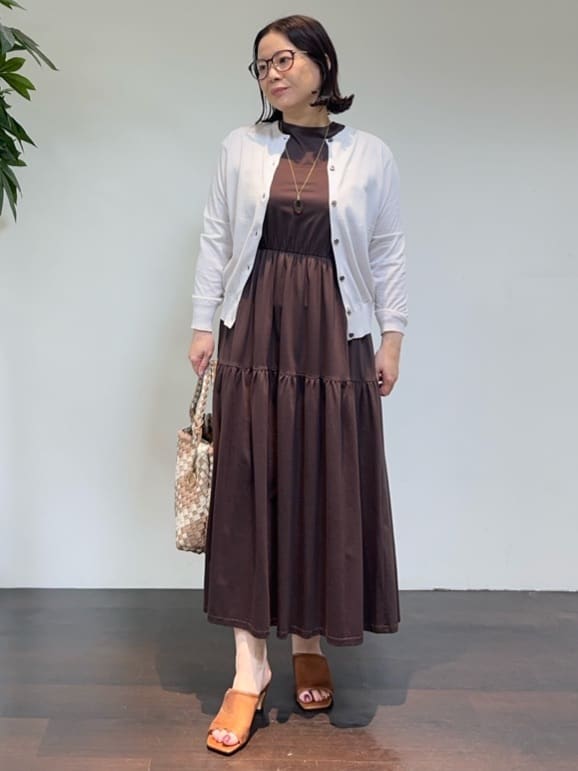 Asamiさんの「UNTITLED｜【ティアード/洗える】コットンロングワンピース」を使ったコーディネート
