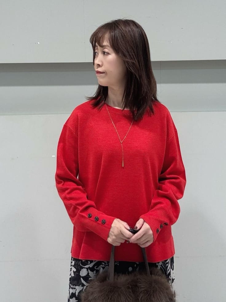 makiさんの「UNTITLED｜【アンサンブル可/洗える】ウールミラノリブニット」を使ったコーディネート
