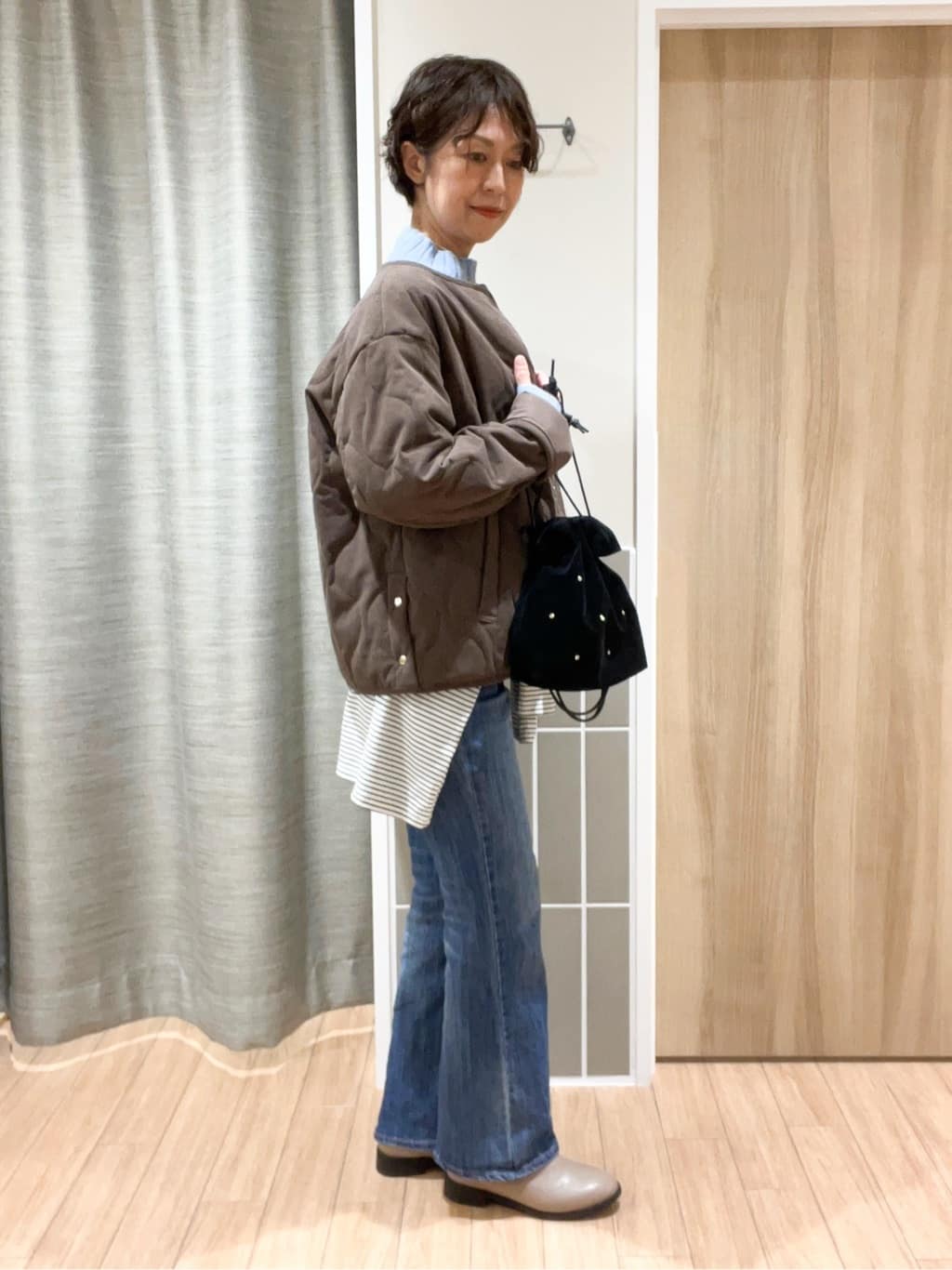 ヨッコさんの「grove｜【2WAY・リバーシブル】大人が着たい上品コーデュロイジャケット」を使ったコーディネート