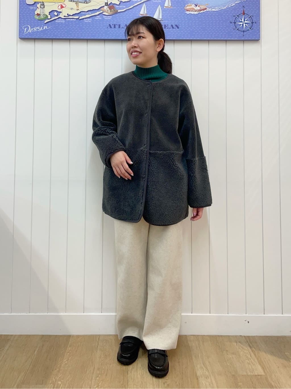 Mayaさんの「Dessin｜【2WAY】フェイクムートンコート」を使ったコーディネート